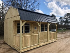 Porch Lofted Storage Barns