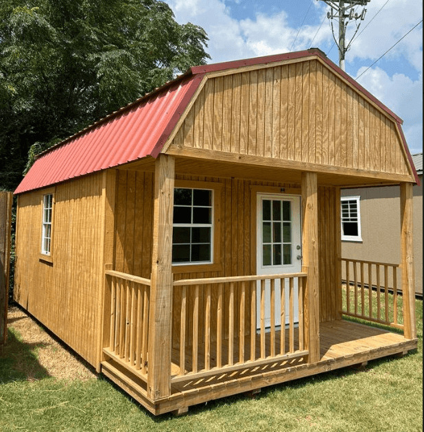 12x20 Porch Lofted Portable Barn